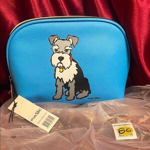 Marc Tetro Blue Dog Cosmetic Bag